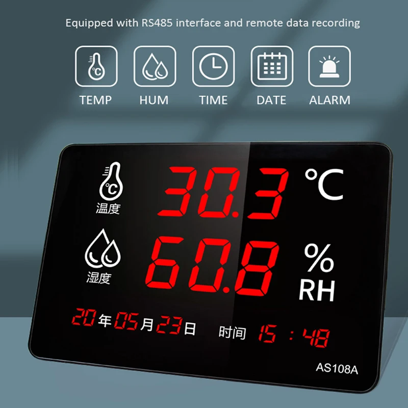 

ASAIR AS108A Digital Temperature and Humidity Sensor with Clock and Calendar