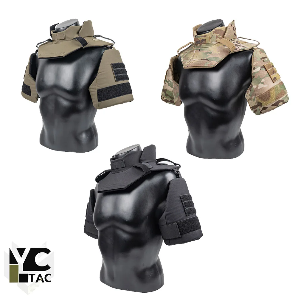 Фото Тактический комплект защиты шеи и плеч YCTAC, защитная накладка для тактического жилета, для игр CS, боевой подготовки, снаряжение для активного отдыха. №1