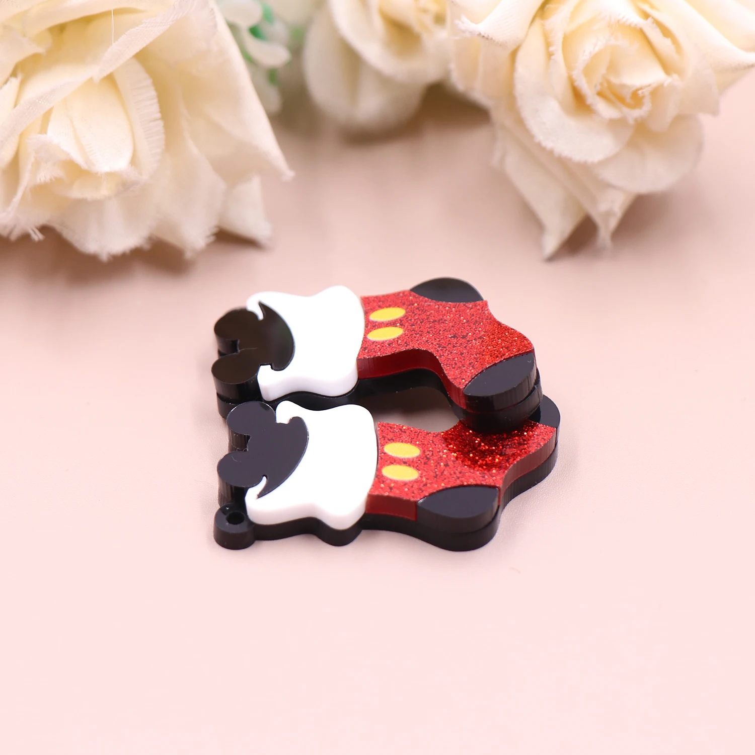 1 pair 38mm New product CN mouse Socks For earring acrylic women's cute jewelry accessories images - 6