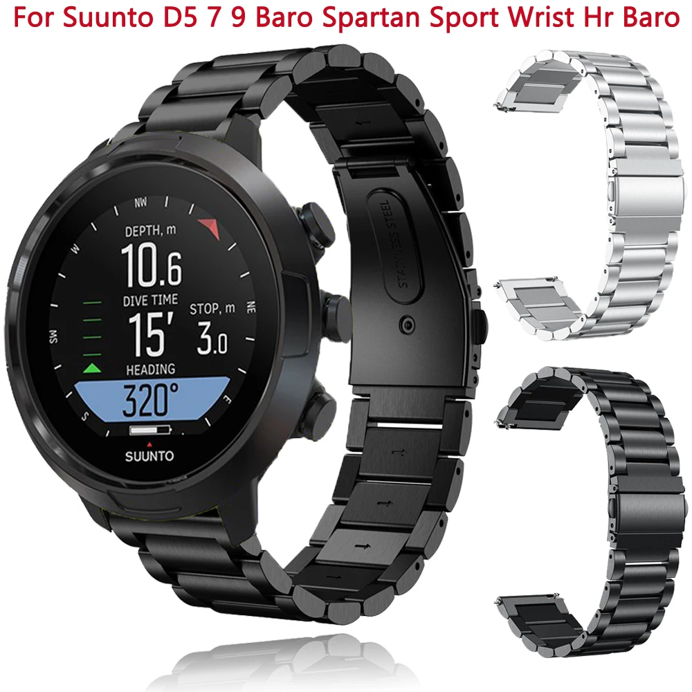 

24mm Stainless Steel Watch Strap For Suunto D5 Metal Band Suunto Spartan 7 9 Baro Sport Wrist HR Baro Wristband Bracelet Correa