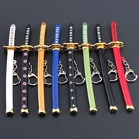 one piece snow knife keychain anime roronoa zoro sword weapon metal pendant key ring car key chains cosplay jewelry accessories