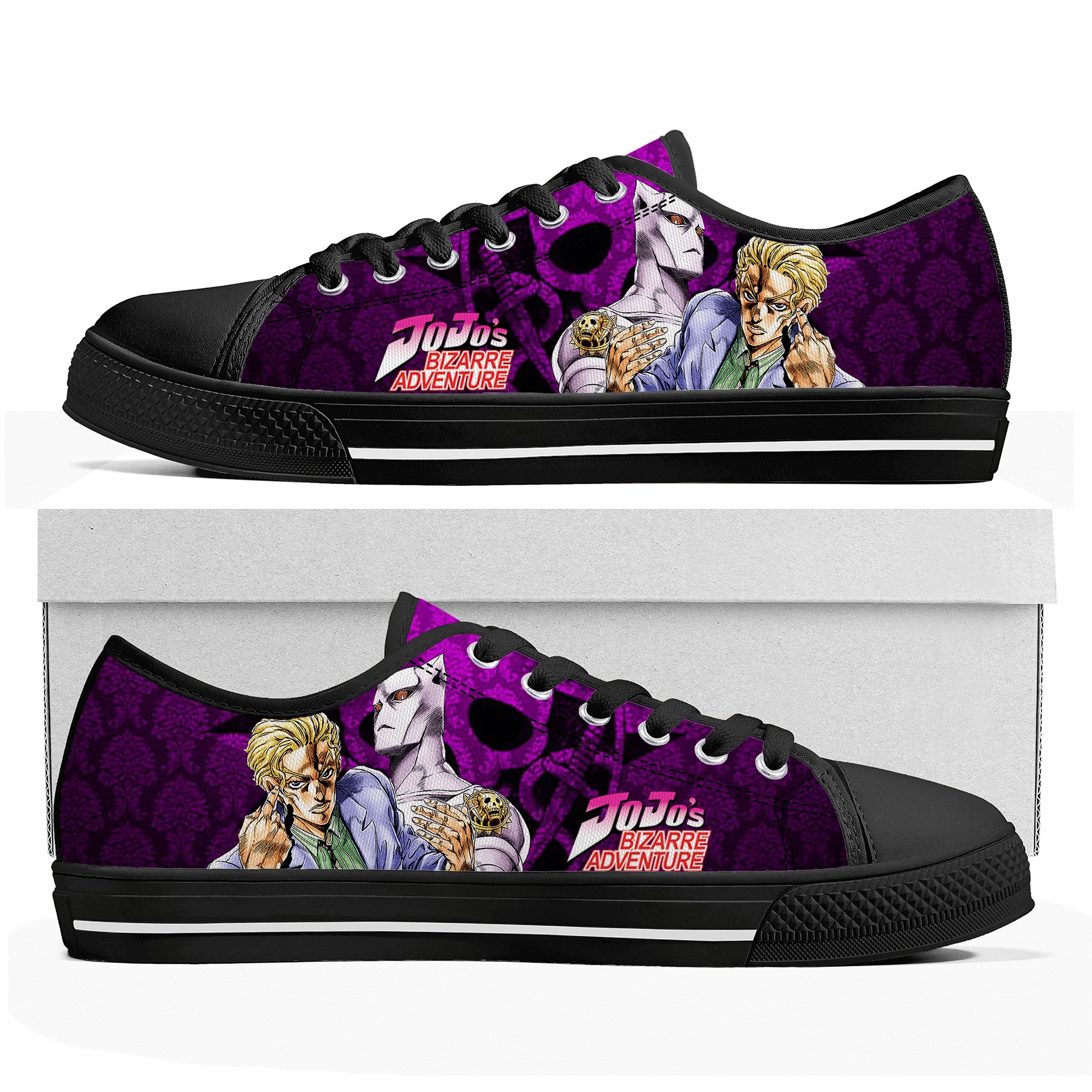 

Kira Yoshikage Low Top Sneakers Womens Mens Teenager JoJo's Bizarre Adventure High Quality Canvas Sneaker Casual Customize Shoes