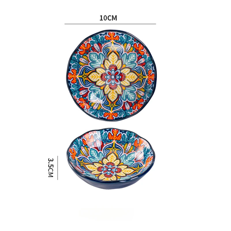 Креативная обеденная тарелка Бытовая Керамическая Посуда в богемном стиле