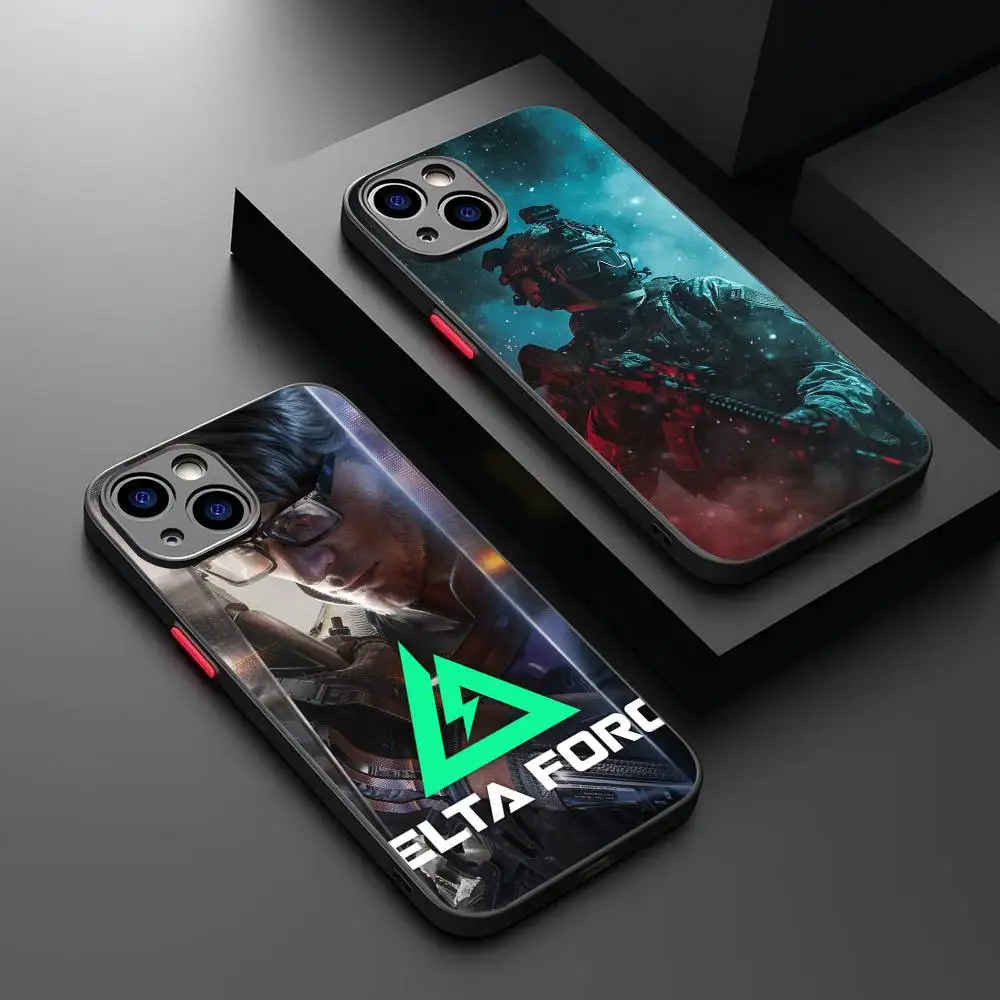 Фото Чехол для телефона Tactical Shooter Game Delta Force для iPhone Air 16 15 14 Plus 13 12 11 Pro Max, матовый, противоударный, с эффектом желе №5