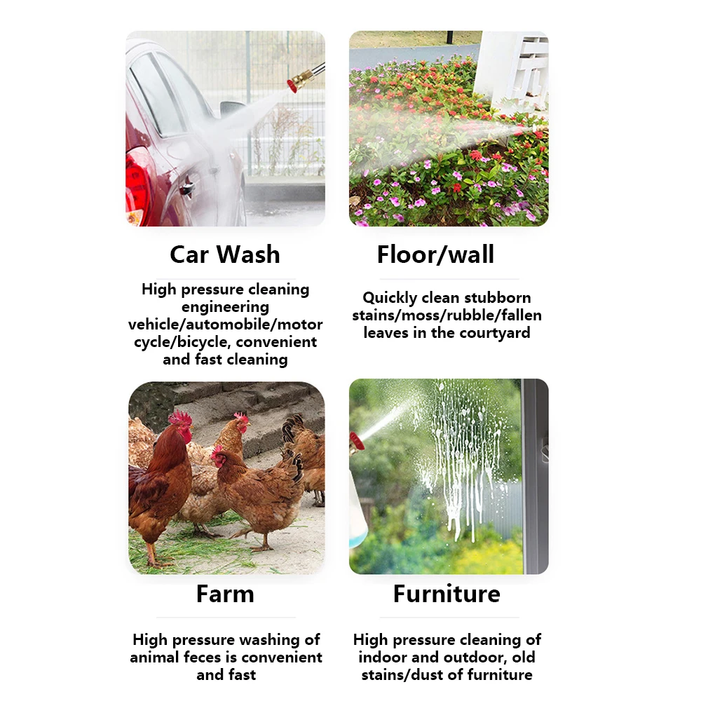 Беспроводная мойка высокого давления для автомобиля 60 бар 30000 мАч