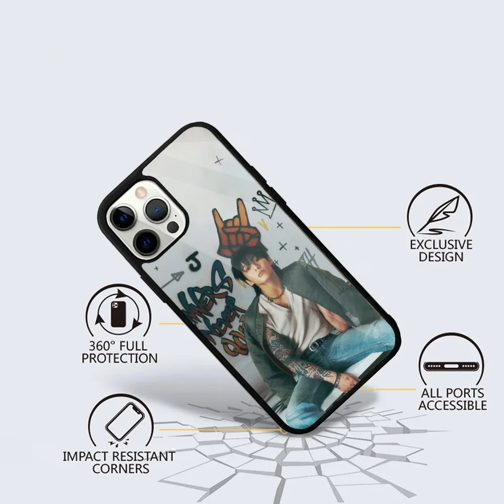 Чехол для телефона Kpop J-JungkookS Never Let Go iPhone 16 15 14 13 12 11 Plus Pro Max Mini Magsafe с магнитной