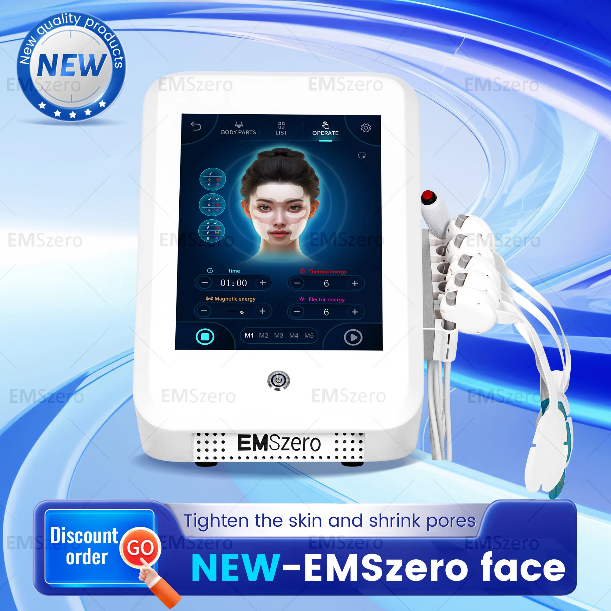 Профессиональная электрическая стимуляция лица Emrf Face Ems RF машина для подтяжки