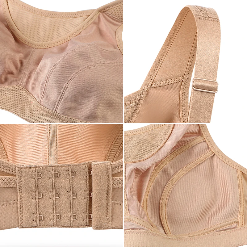 Wingslove Women's Stretch Wireless High Impact Sport Bra Racerback Compression Support Training Runing Sportwear Underwe