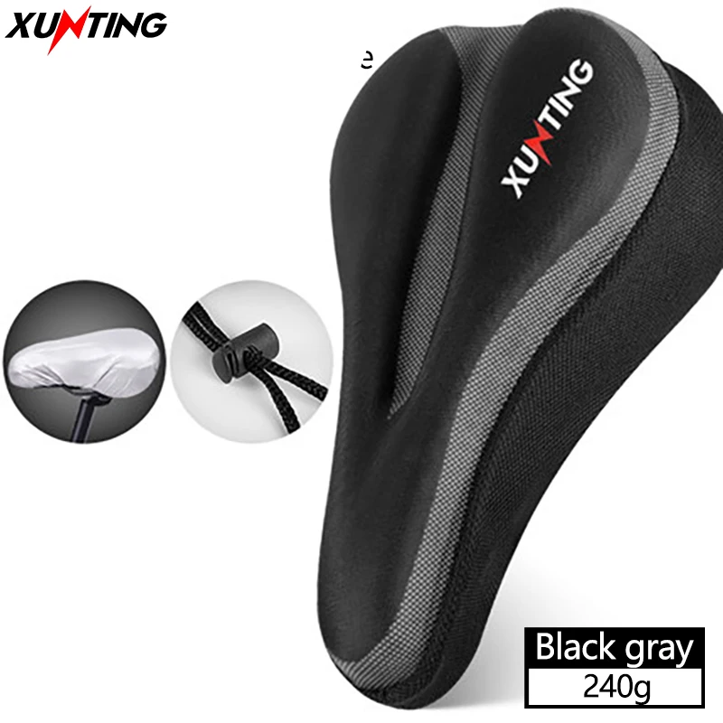 

Xunting MTB Bicycle Saddle Cover Super Soft Seat Cover Silicone Thickening Universal Mountain Bike Saddle Bicycle Accessories