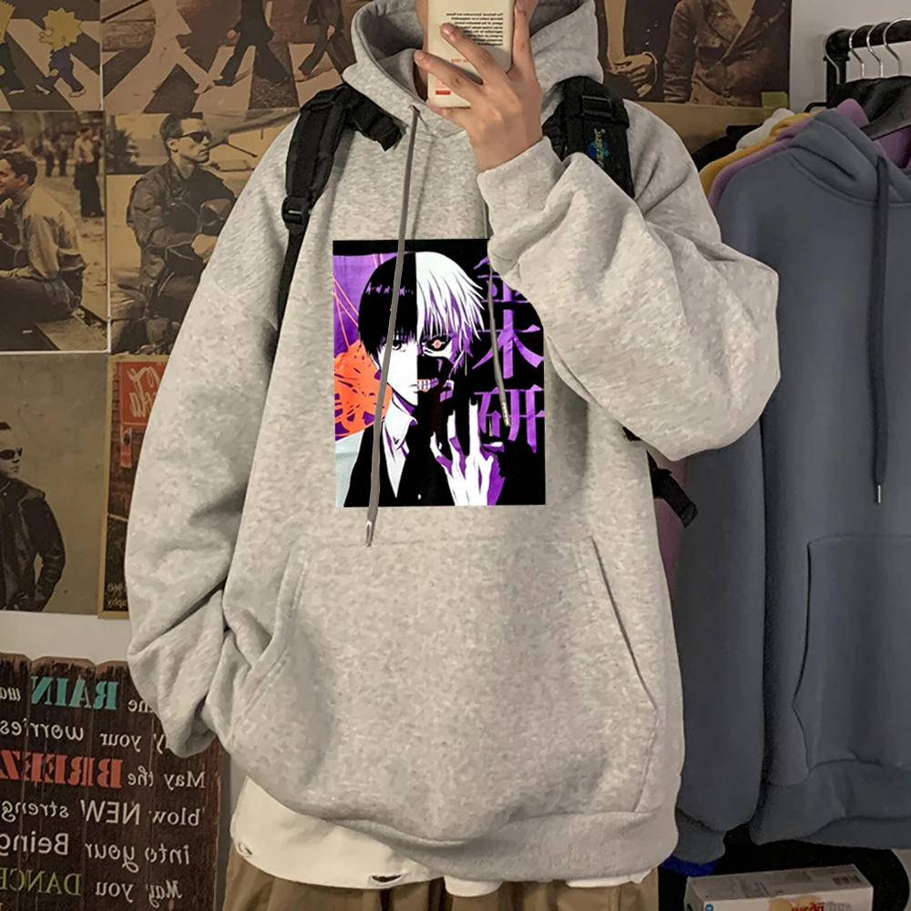 

Tokyo Ghoul Japan Anime Hoodie Kaneki Print Hoodies Male Cosplay Streetwear Sweatshirt 2022 Winter Hip Hop Pullover Unisex