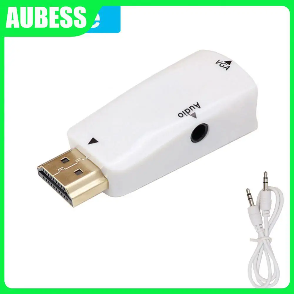 

Small HDMI-compatible To Vga Cable Digital-to-analog Converter Aux Audio Cable 3.5 Mm Jack Audio Hd 1080p Portable