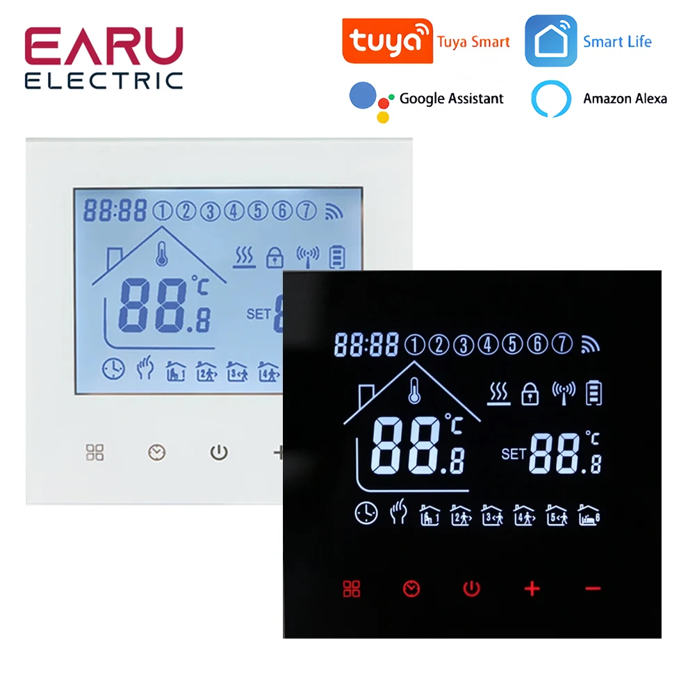 Умный термостат ByTuya Alexa Google Home с Wi-Fi электрический тепловой прибор для отопления