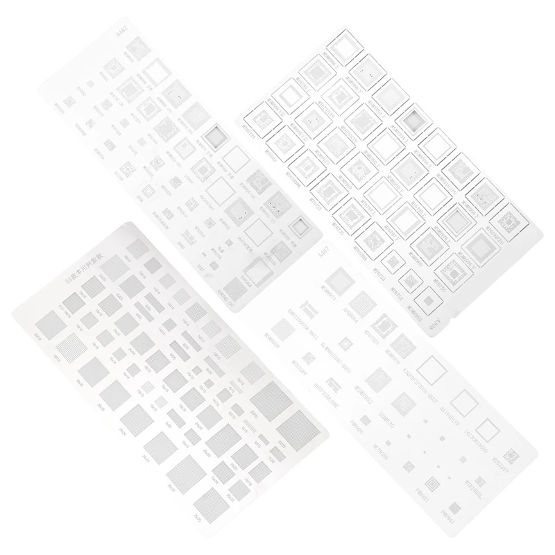 4 шт. Универсальный трафарет BGA для MTK MSM Samsung Huawei Xiaomi Ipad CPU RAM PM Power IC Reball Pin шаблон