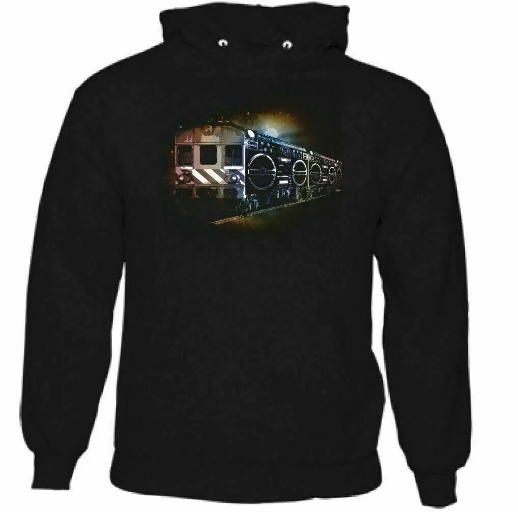

Box Train Mens Funny Music Hoodie Cool Dance Rave DJ Decks Headphones
