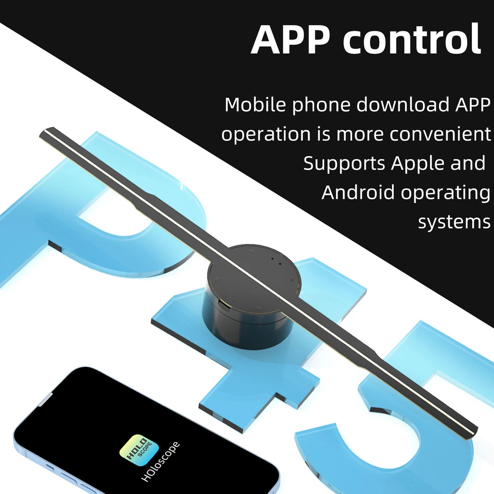 

3d-вентилятор P45, голограмма, проекционный дисплей, светодиодный знак, голографическая лампа, проигрыватель, невооруженным глазом, настенный светильник с логотипом