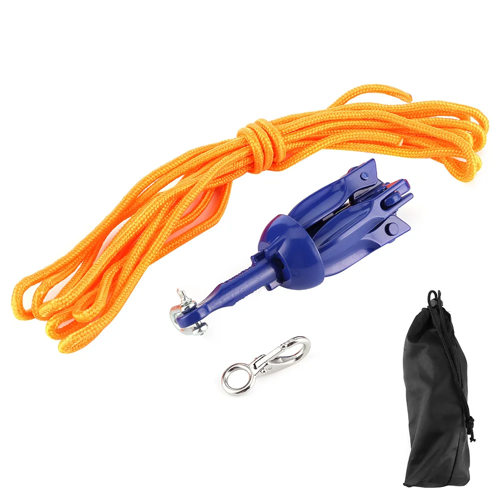 

Marine Folding Anchoring Kit 4‑Tine Anchor Rope Hook Watercraft Acc for Boats Kayak Canoe Sailboat Anchor