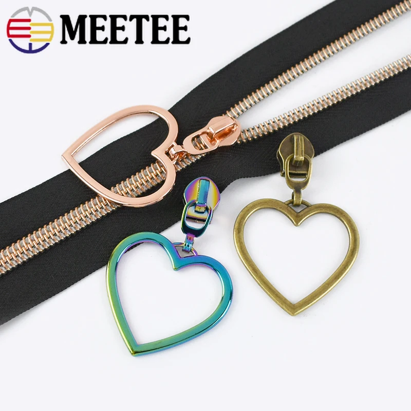 Meetee 5/10 шт. 5 # фотоблесток для нейлоновых застежек-молний ремонтные комплекты