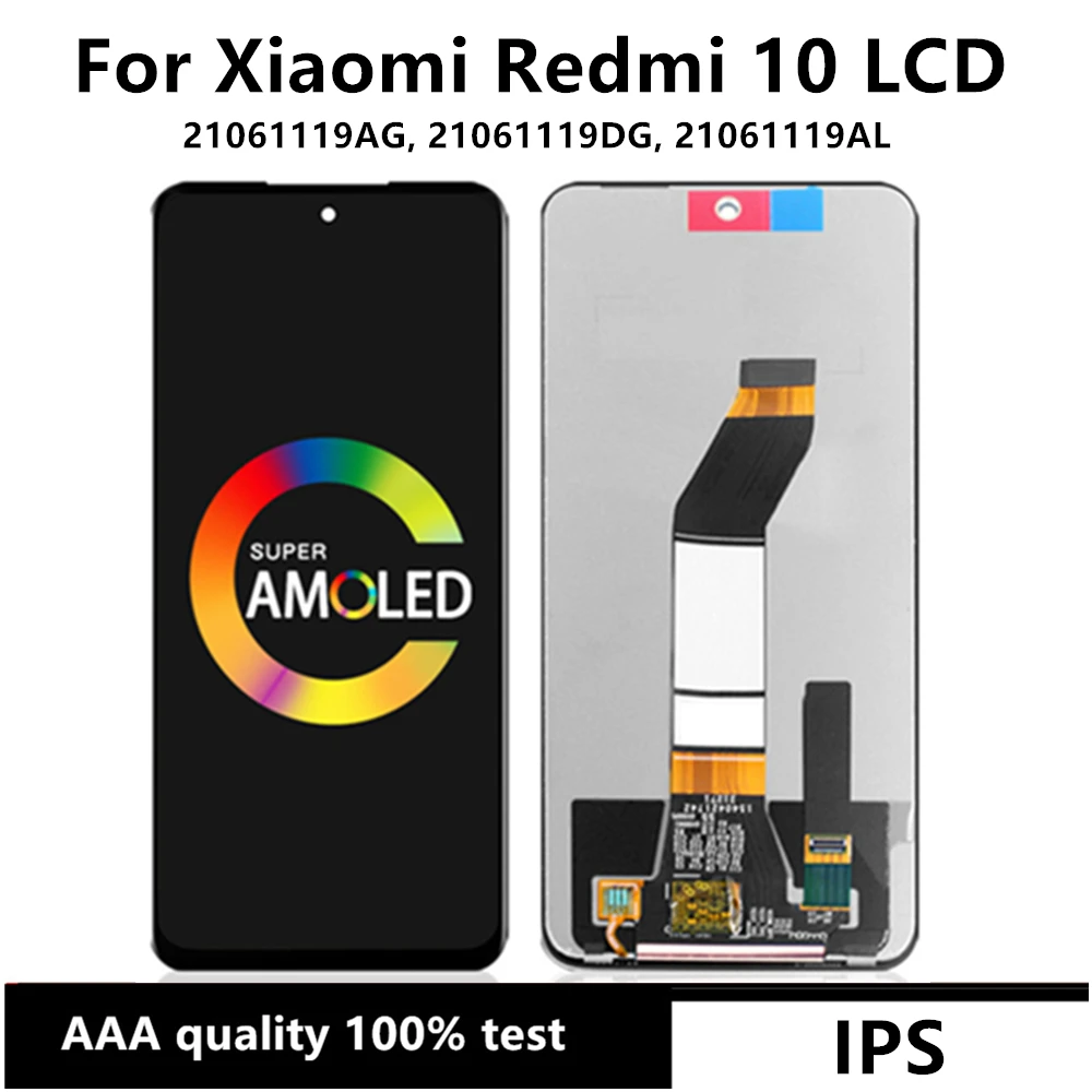 

6.5’’ For Xiaomi Redmi 10 LCD Display Touch Screen Digitizer For Redmi 10 Prime Display 21061119AG LCD Replacement Parts