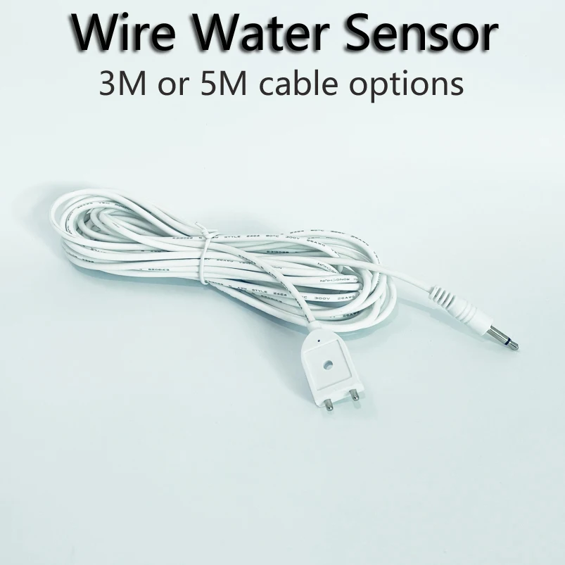

3M/5M length Wired Type Water Leakage Alarm Detector Water Sensor NO Cable With Two Metal Poles