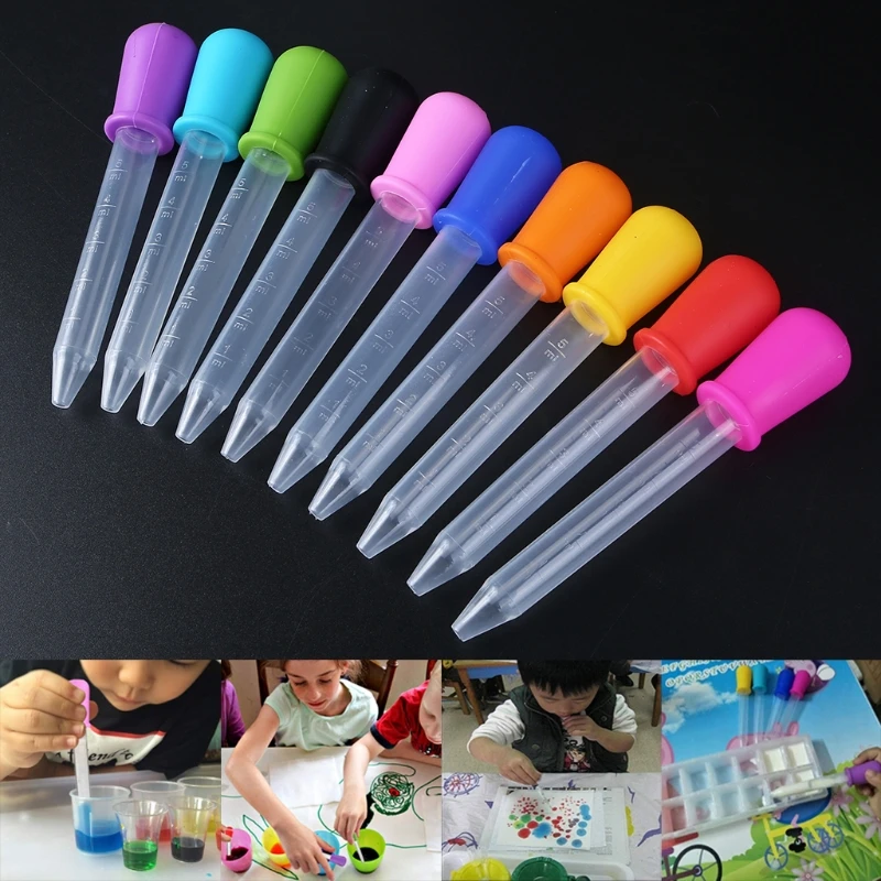 Пипетка силиконовая 5 мл 10 шт. жидкая пищевая капельница пластиковая