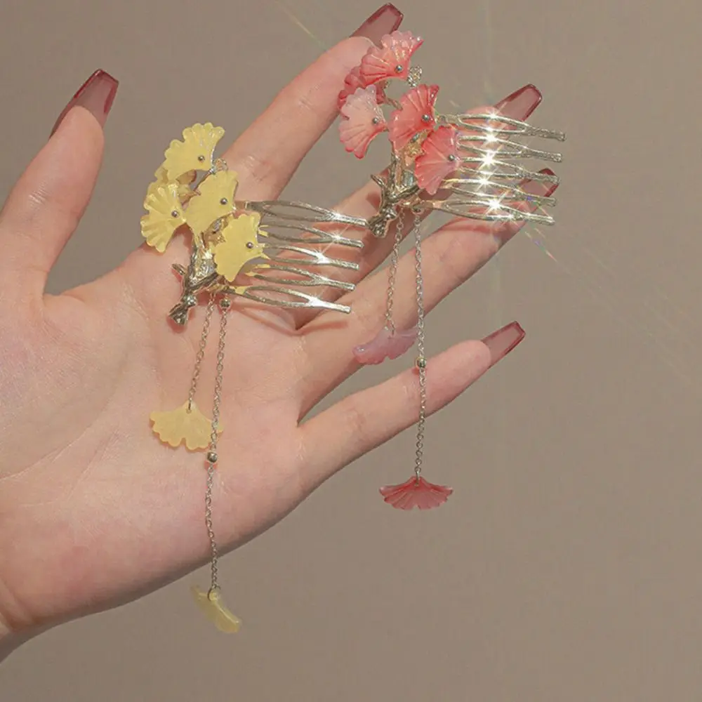 

Chinese Ancient Style Hanfu Hair Comb Girl Hairpin Exquisite Butterfly Tassel Pendant Hair Sticks Hair Accessories