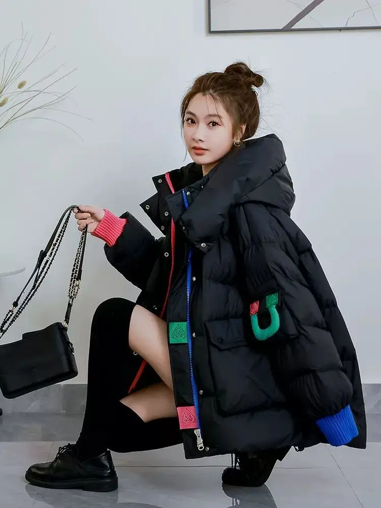 Oversized Winter Women Jacket Long Sleeve Puffer Jacket Parka Warm Cotton-padded Jacket Thick Coat Korean Fashion Snow Clothes