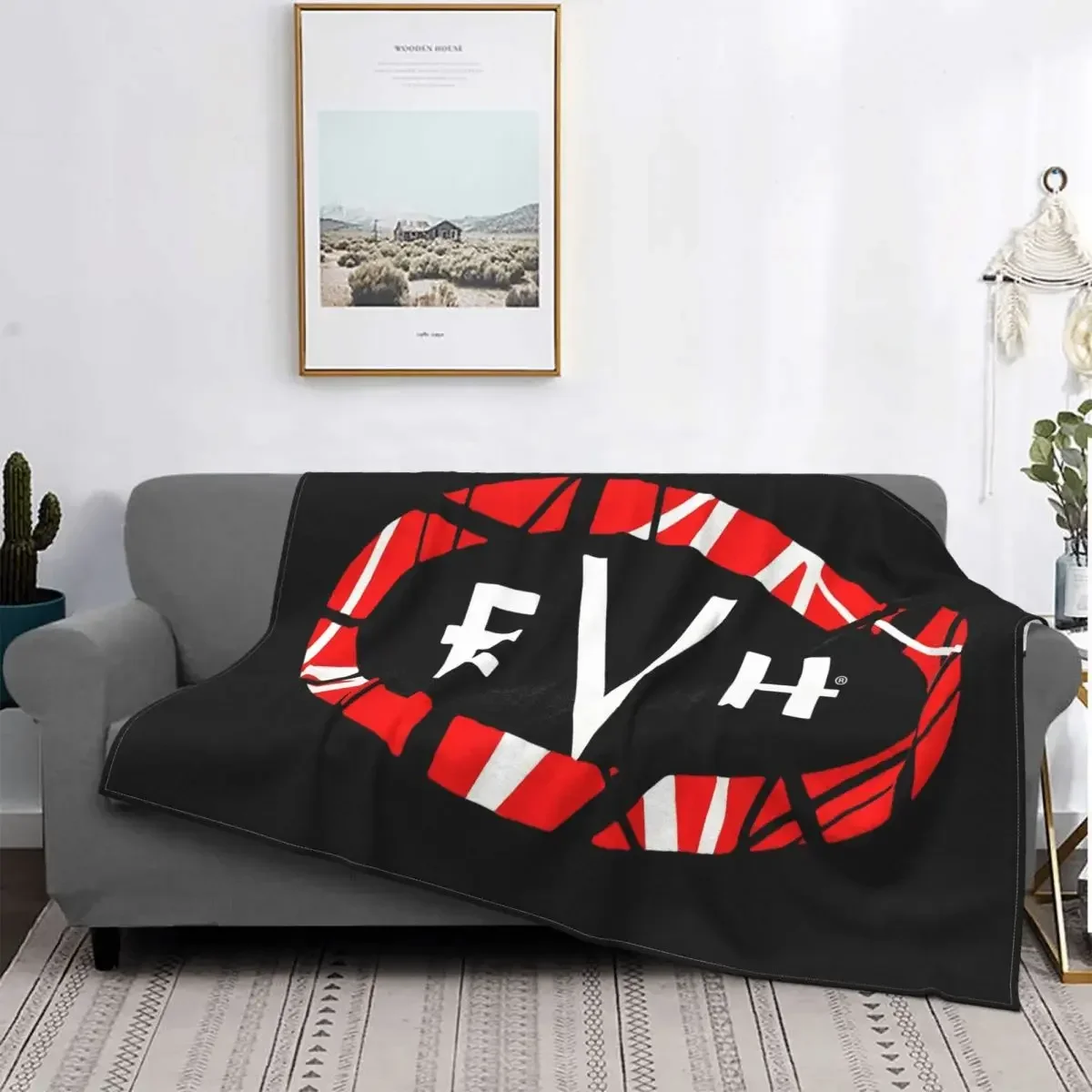 Лидер продаж мужское фланелевое одеяло для гитары Эдди ван Халена ЭВА черного и