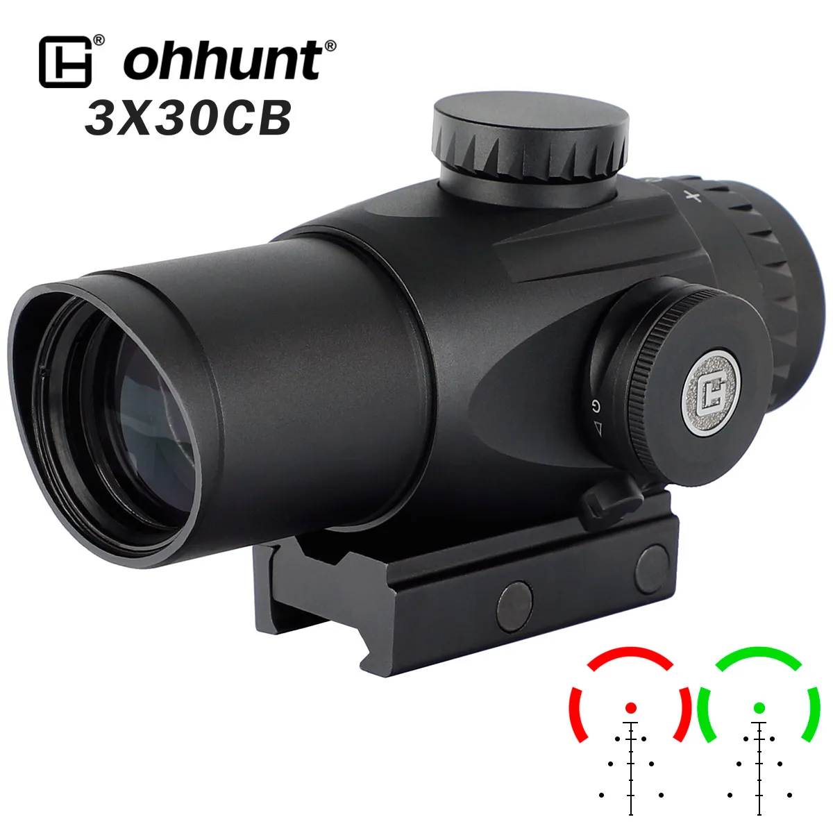 

Ohhunt 3X Prism Оптический Компактный охотничий призматический прицел 1/2 MOA водонепроницаемый