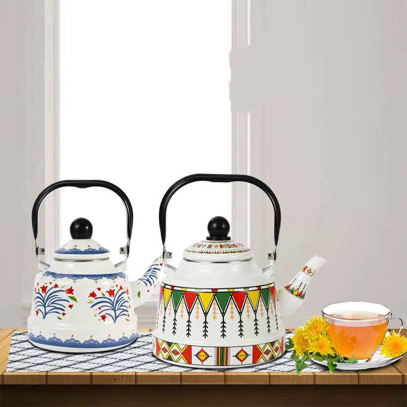 

Эмалированный чайник 2,5 литра в китайском стиле, эмалированный чайник, чайник для индукционной плиты, можно использовать