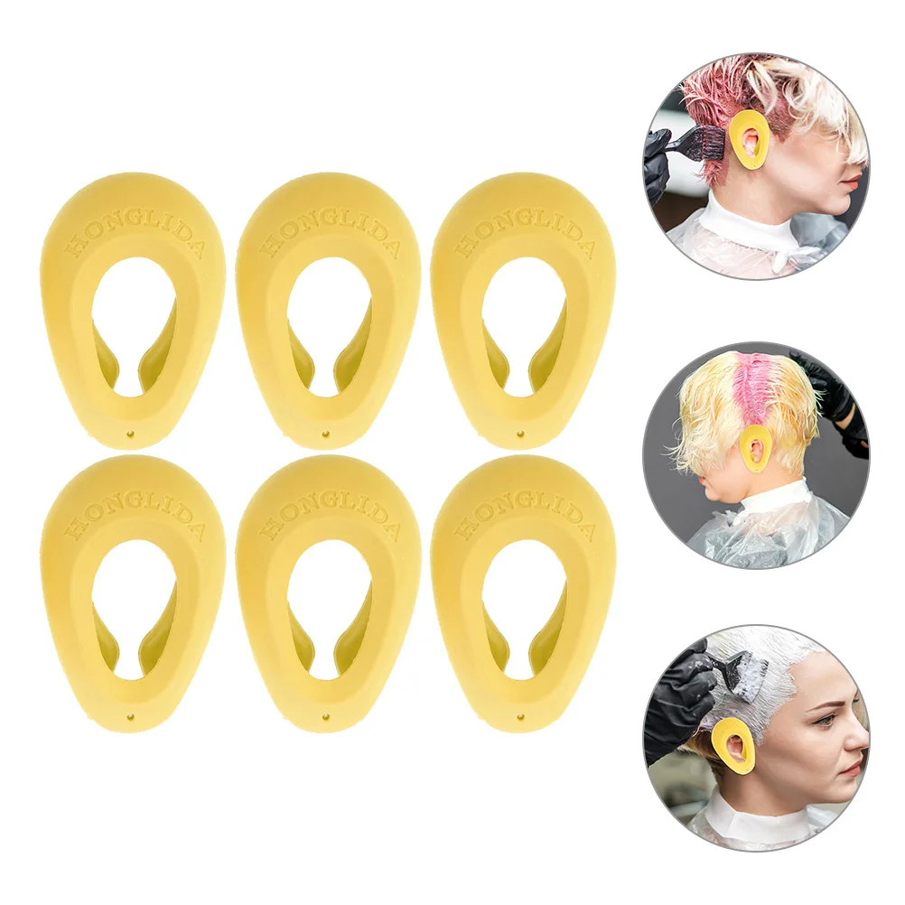 

3 Pairs Hair Dye Earmuffs Hair Coloring Ear Covers Silicone Ear Protectors Ear Caps
