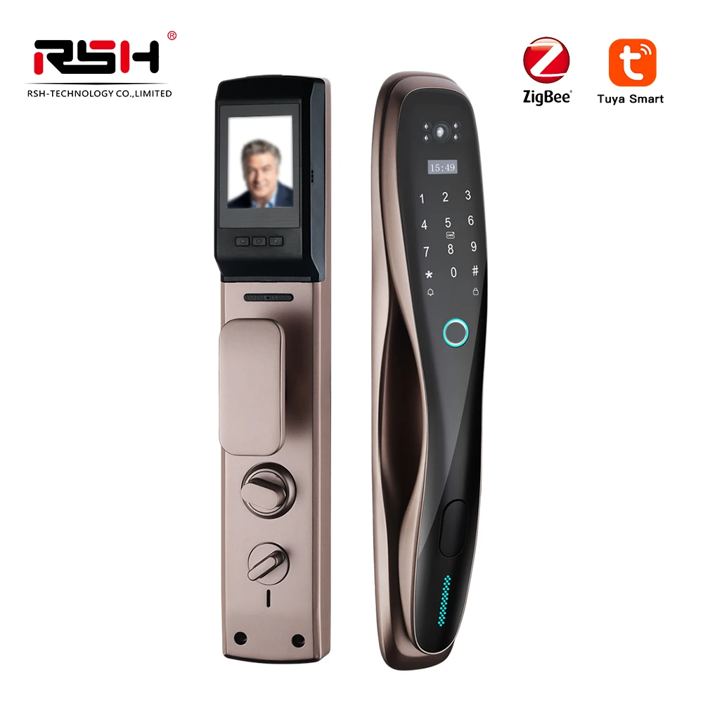 

Tuya Smart ZIgbee Door Lock with Camera Digital Password Electronic Locks APP Remote Control Unlock Automatic Fingerprint