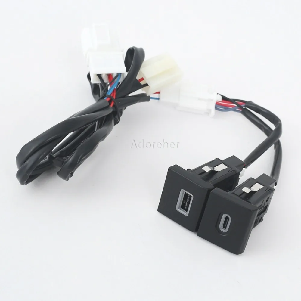 Автомобильная быстрая зарядка двойная QC3.0 USB PD телефона адаптер интерфейса для