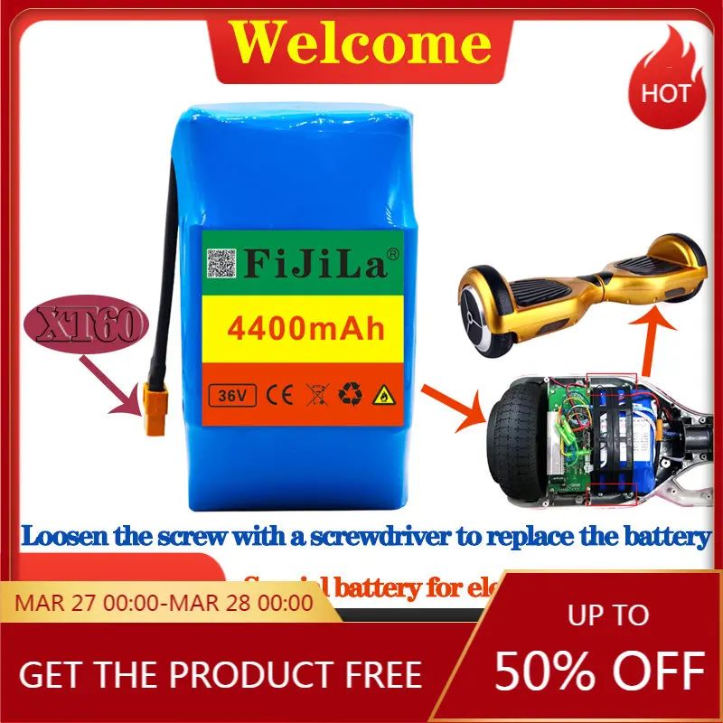 

Multiple capacity options 10S2P 36V lithium-ion battery pack,used for electric balance cars,scooters and other portable vehicles