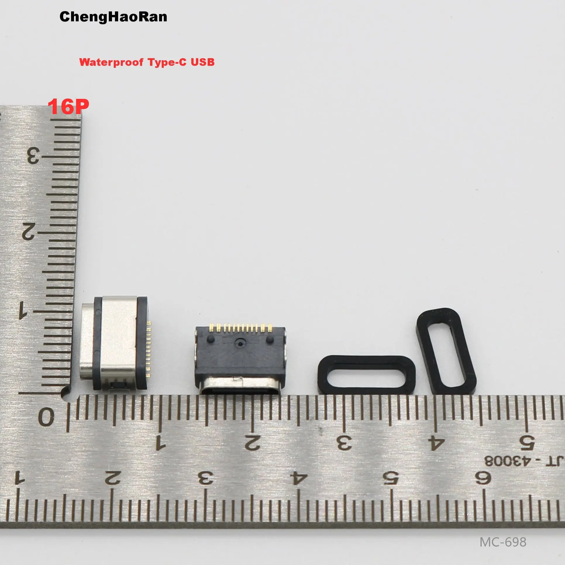 Фото 1-10 шт., водонепроницаемый штекер USB TYPE-C на 16 контактов №2
