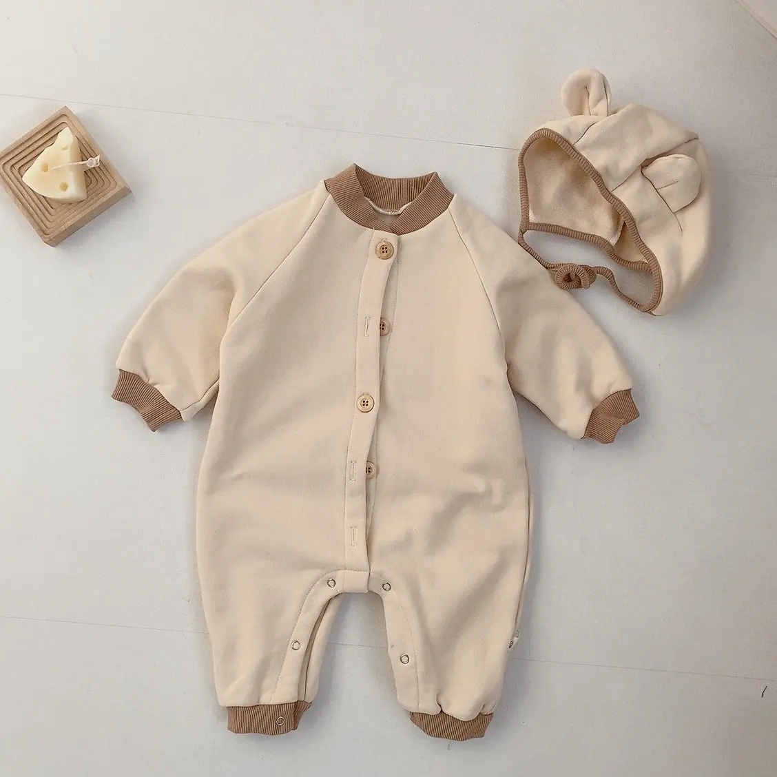 

Детский зимний утепленный комбинезон для мальчиков Корейский детский флисовый хлопковый комбинезон для малышей зимний цельный комбинезон