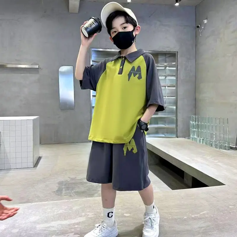 

2 шт., футболка-поло для мальчиков, с коротким рукавом