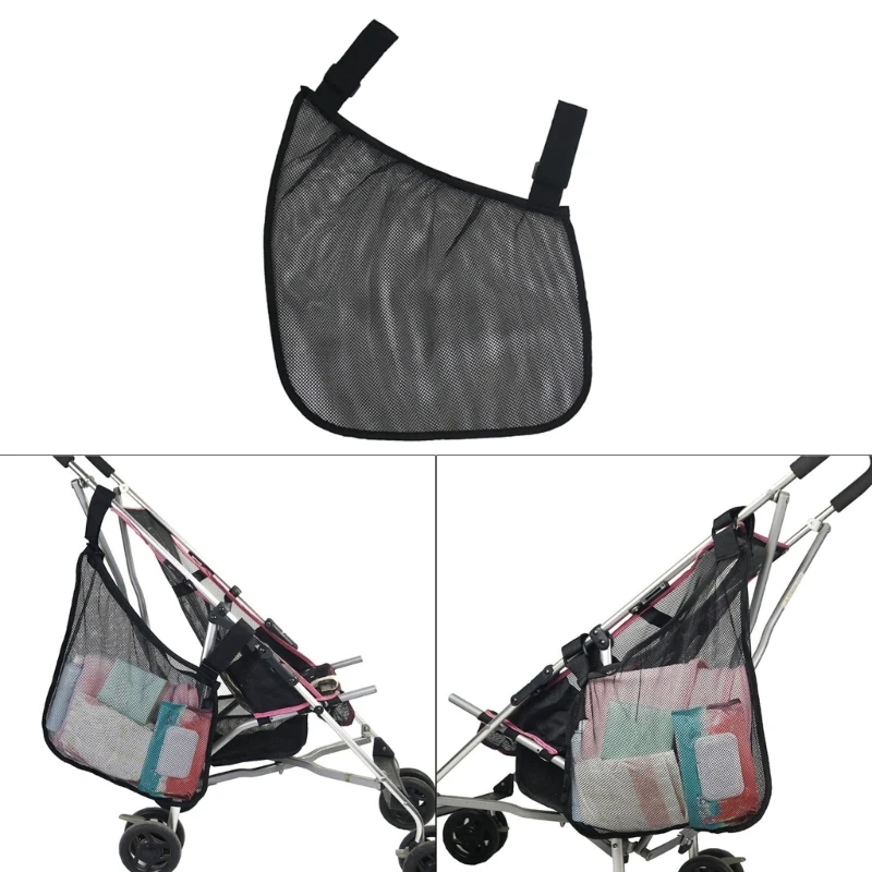 

Baby Stroller Mesh Organizer Bag Trolley Diaper Storage Bag Water Bottle Holder Mesh Carriage Bag Pram Accessories Bag