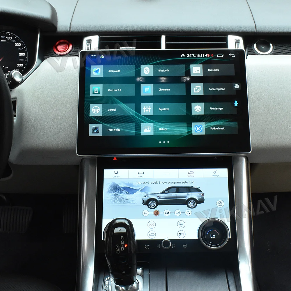 

13,3 дюймовый Android 11 автомобильный радиоприемник GPS навигация для Land Rover Range Rover Sport L494 2013-2017 двойная система беспроводной Carplay