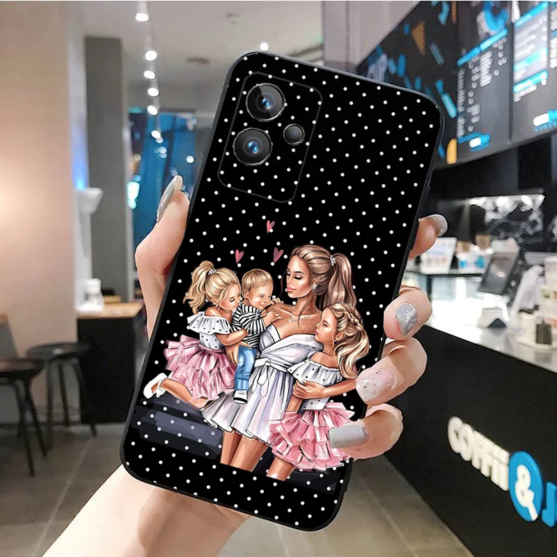 Mom Son Daughter Phone Case for OPPO Realme 10 Pro Plus 9 8 7 6 Pro GT 2 Pro X2 Pro C21Y C11 X3 SuperZoom Funda images - 6