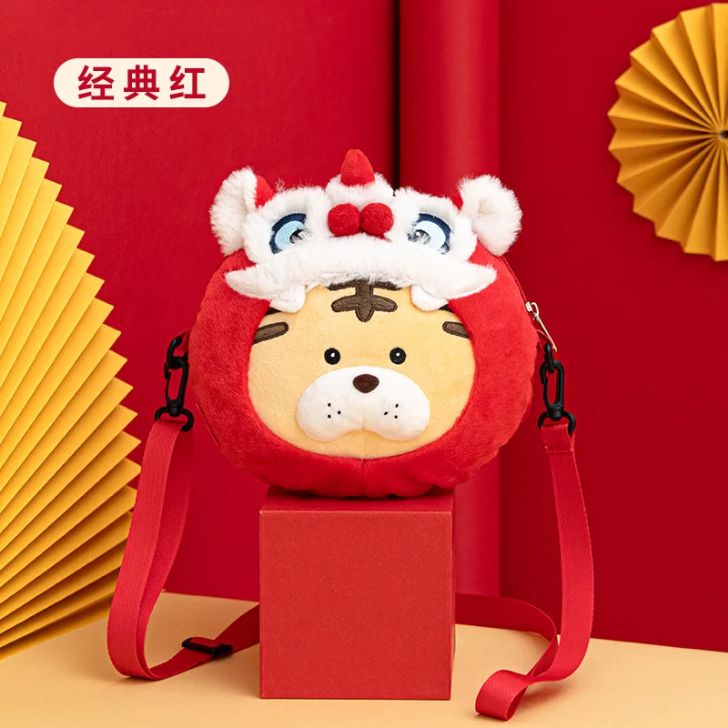 Плюшевая миниатюрная Наплечная Сумка с тигром кавайные мягкие игрушки куклы для