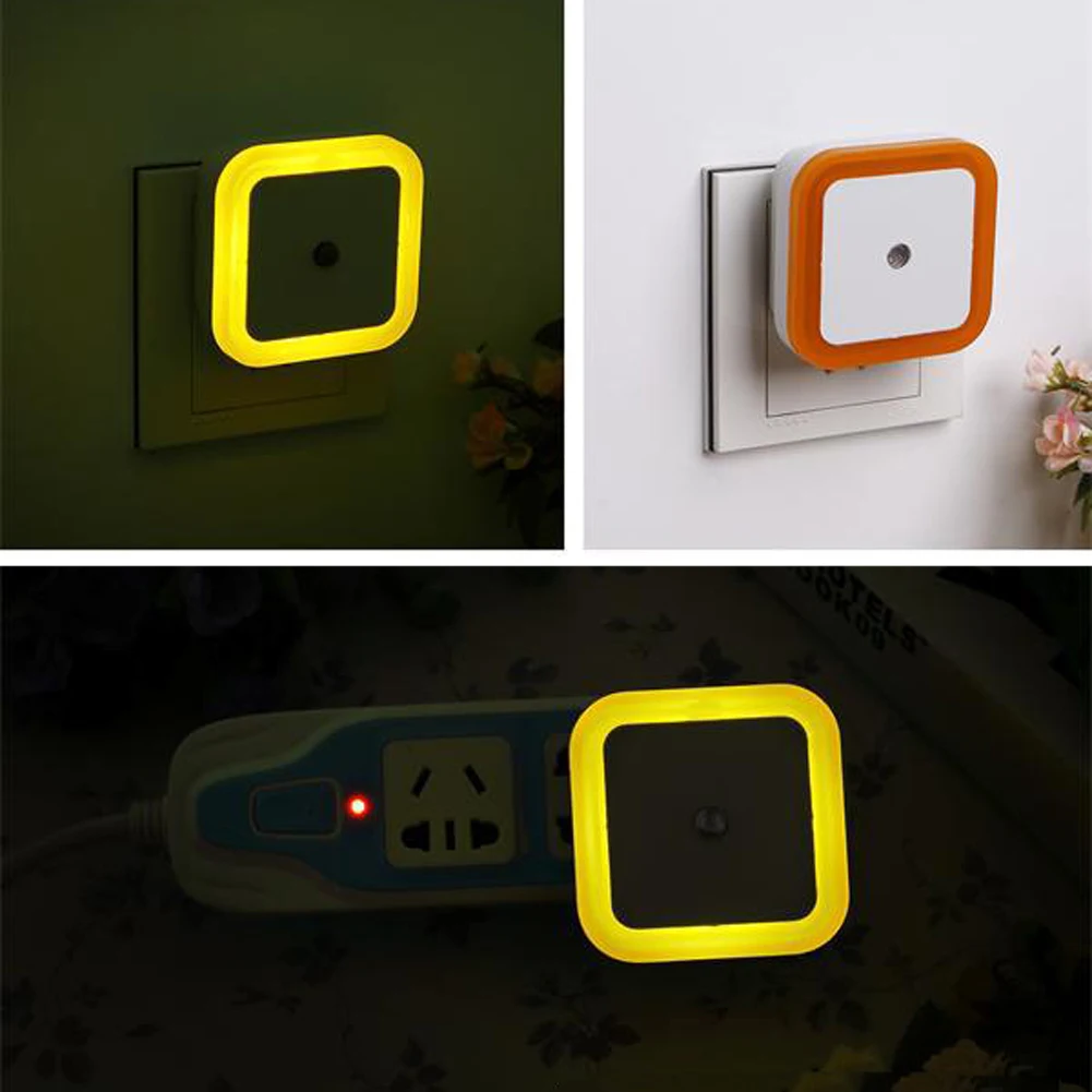 

LED Sensor Control LED Nightlight Lamp Toilet Light Control US EU Plug Wall Lights Baby Bedroom Bedside Lamp Backlight