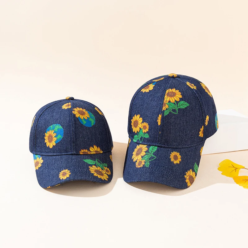 

Daisy Flower Print Baseball Cap For Women Baby Adjustable Casual Caps Boy Girl Summer Outdoor Hip Hop Hats Ponytail Baseball Hat