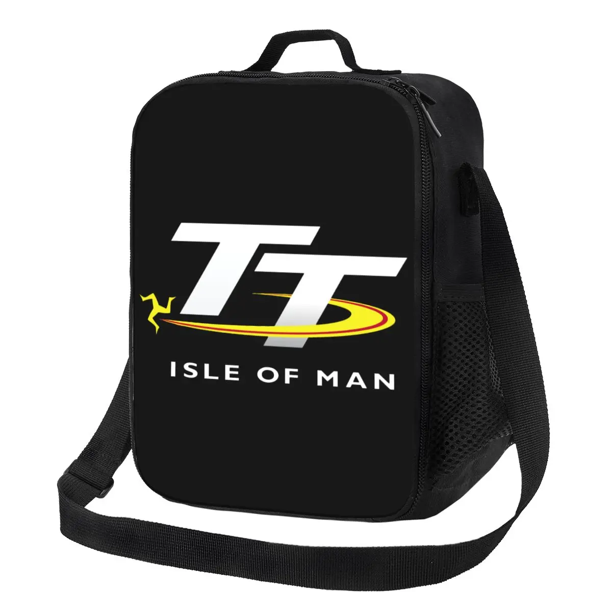 

Термоизолированная сумка для ланча с изображением флага острова Мэн TT, Портативный Ланч-контейнер для работы, школы, путешествий, многофункциональная коробка для еды Bento
