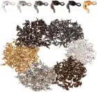 100 шт. наконечники для бусин, чехлы для узелков, раскладные Чехлы для узелков, открытые наконечники для узелков, искусственная фурнитура для поделок