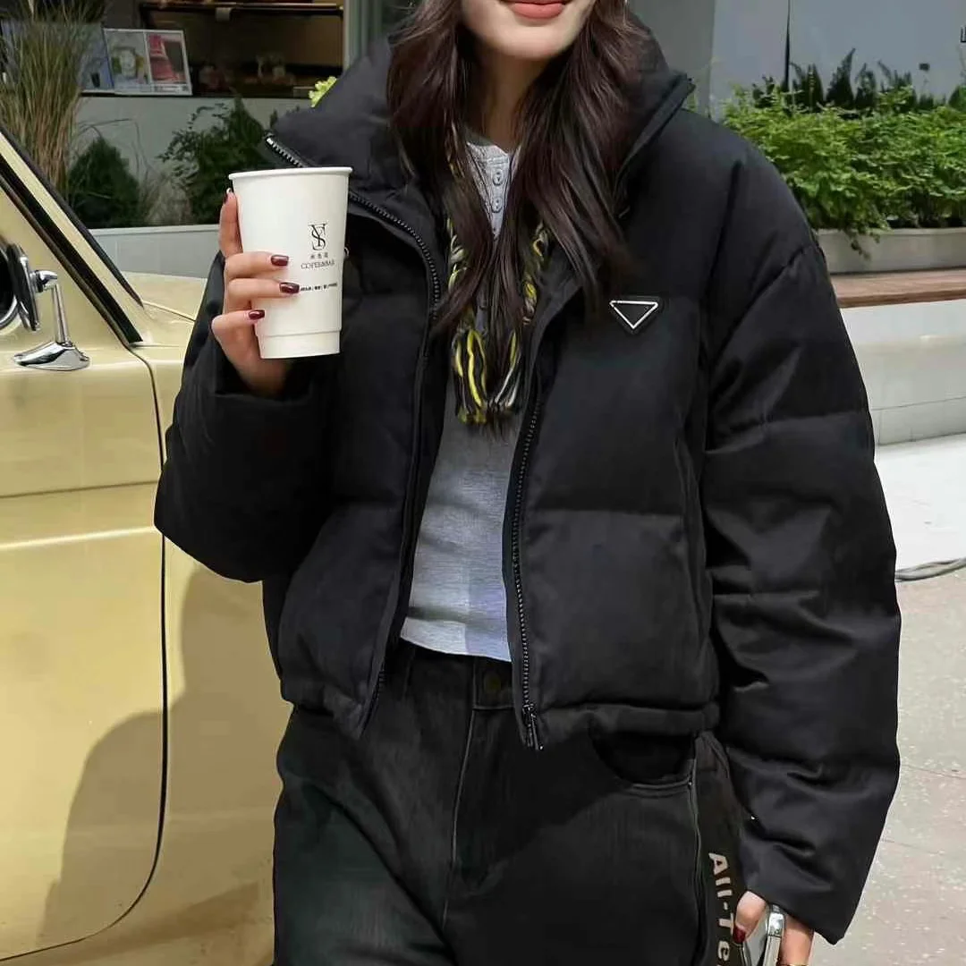 2024 новый зимний повседневный пуховик с воротником-стойкой и темным узором