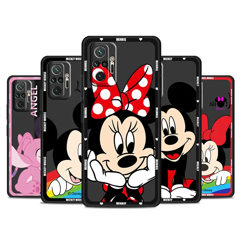 

Mickey Minnie Stitch Family Phone Case for Xiaomi Redmi Note 12 4G 9S 11 Pro 10 9 8 pro 9A 9C 8t Shockproof Soft Silicone Cover