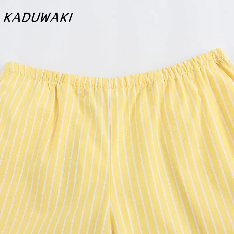 KADUWAKI Американская уличная однобортная повседневная рубашка с длинными рукавами