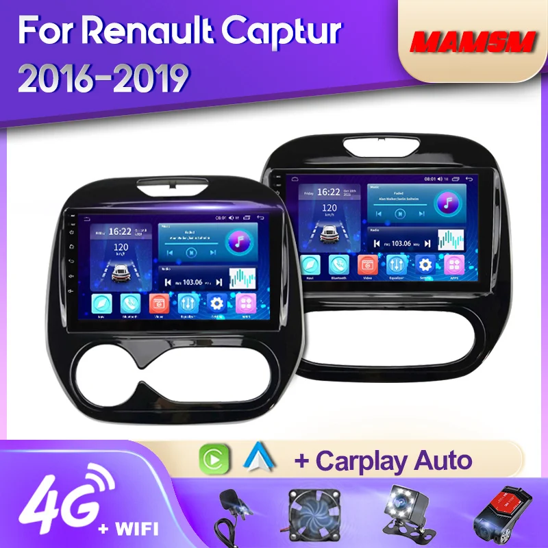 

MAMSM Android 12 Car Radio For Renault Captur Kaptur 2016 - 2019 Multimedia Video Player Stereo Navigation GPS Carplay Autoradio