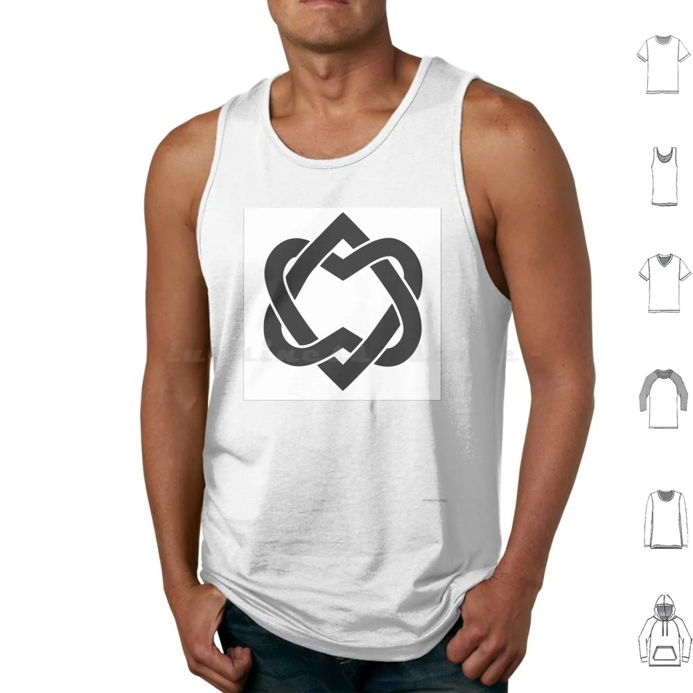 

Unified Heart-L. Cohen Tank Tops Print Cotton Unified Heart Jewish Star Of David Jew Jewish Star Heartogram Lcohen