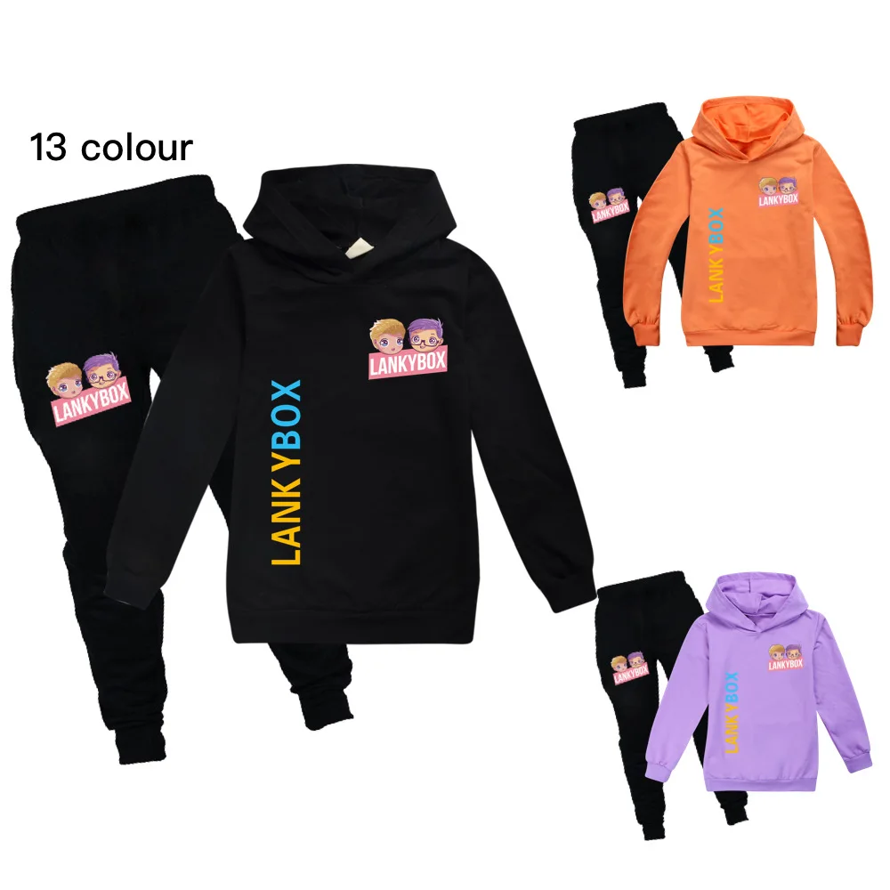 

Baby Clothing Sets Children Birthday suit Boys Tracksuits Kids Lankybox Sport Suits Hoodies Top +Pants 2pcs Set